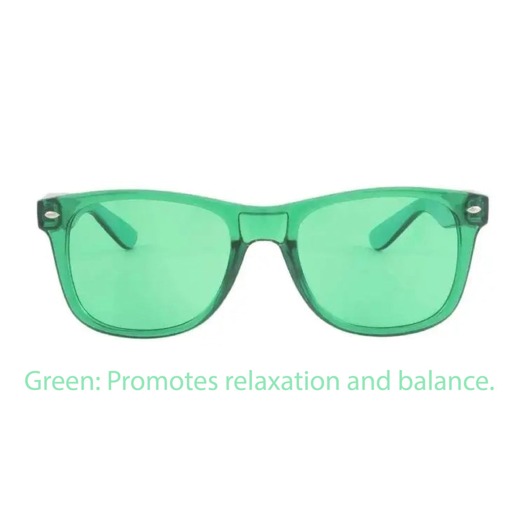 RobRia Color Therapy Glasses - Chromotherapy Tinted Lens Glasses, Scratch-Resistant Lenses with Premium Frames