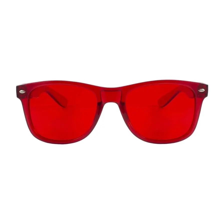 RobRia Color Therapy Glasses - Chromotherapy Tinted Lens Glasses, Scratch-Resistant Lenses with Premium Frames
