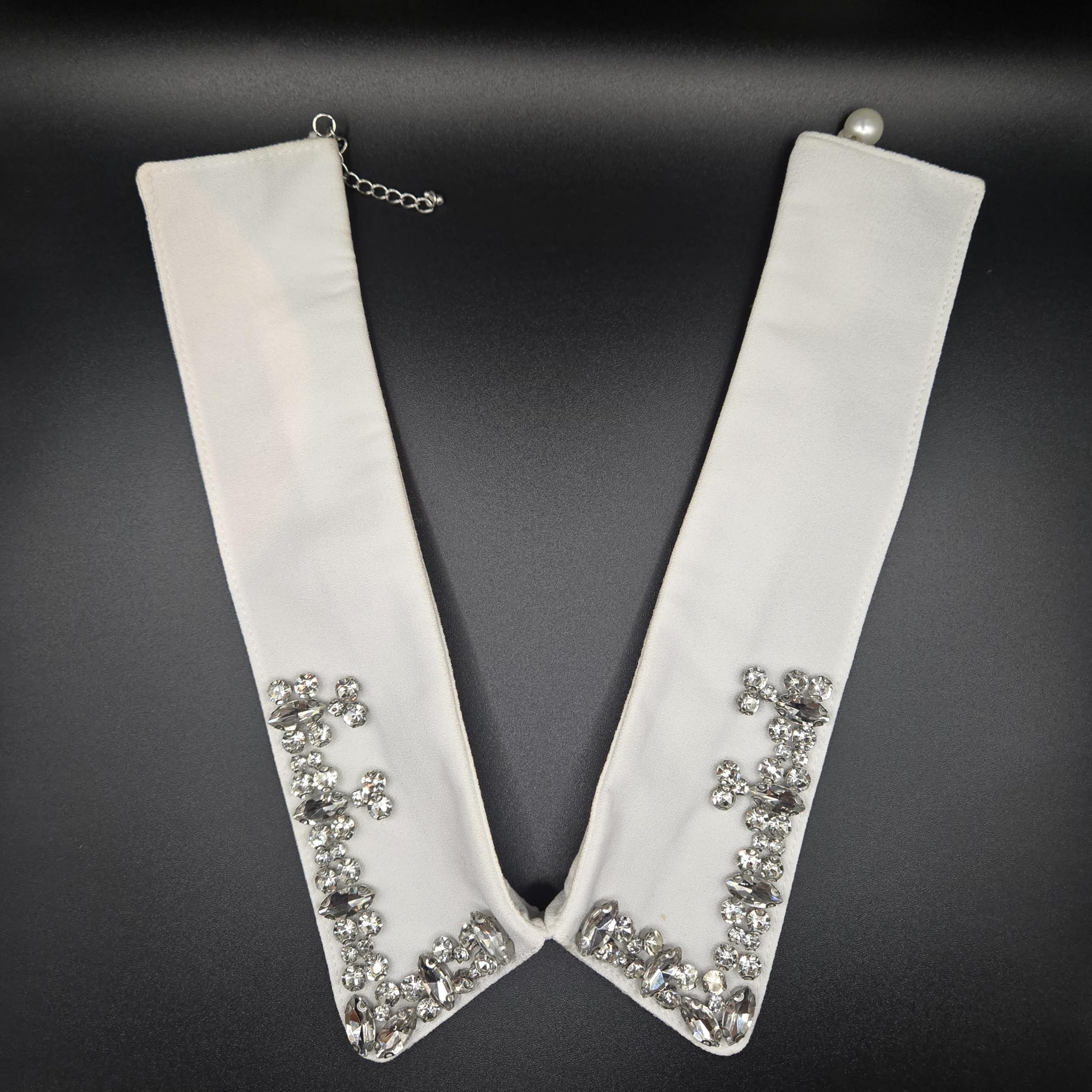 RobRia Detachable Fake Collars for Women – Removable Collar with Pearls or Rhinestones