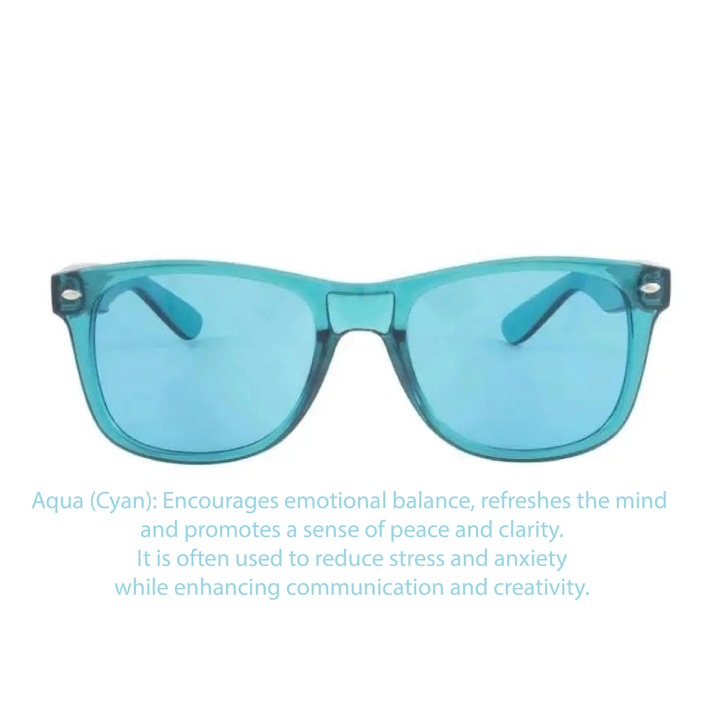 RobRia Color Therapy Glasses - Chromotherapy Tinted Lens Glasses, Scratch-Resistant Lenses with Premium Frames