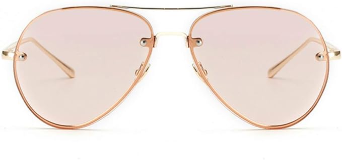 RobRia Rose & Yellow Aviator Sunglasses – UV400 Protection | Mood-Boosting Color Therapy Glasses | Lightweight Metal Frame
