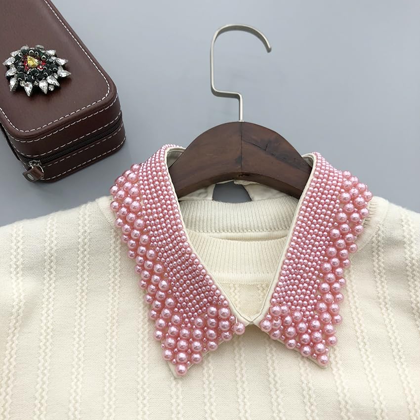 RobRia Detachable Fake Collars for Women – Removable Collar with Pearls or Rhinestones