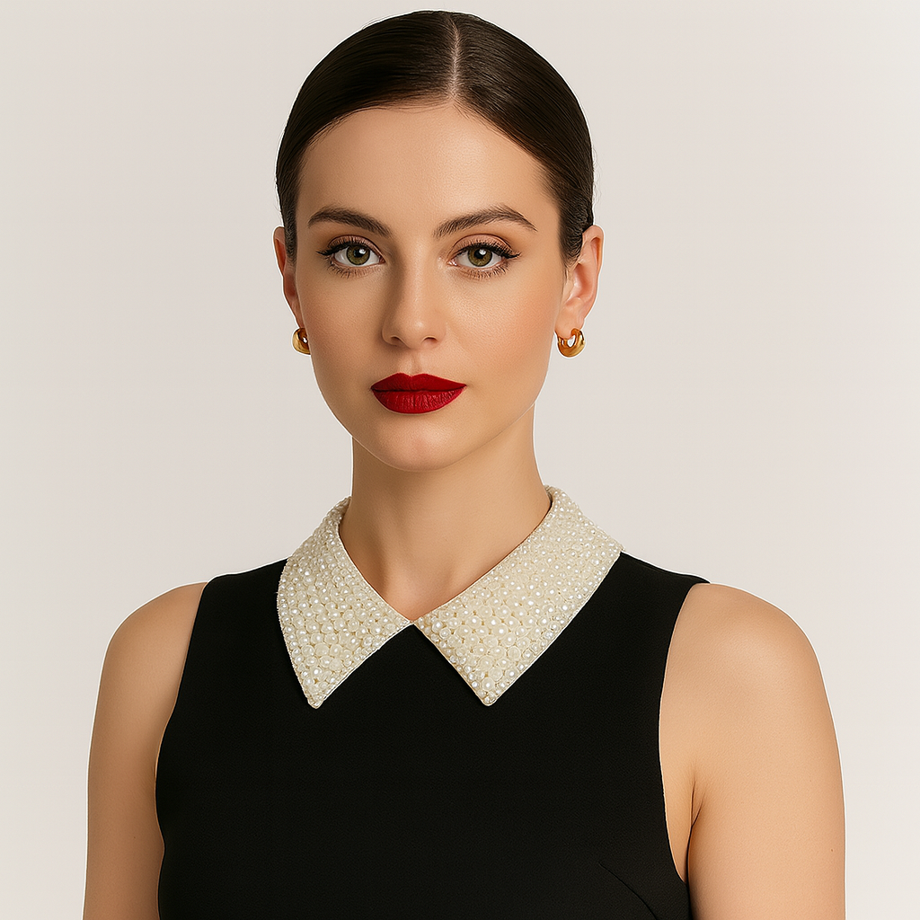 18K Gold & Silver 316L Titanium Steel Moon Shape Earrings – Stainless Steel Water Drop Crescent Hoop Earrings for Women, Hypoallergenic Geometric Chunky Dome Hoops