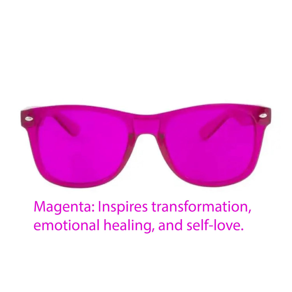 RobRia Color Therapy Glasses - Chromotherapy Tinted Lens Glasses, Scratch-Resistant Lenses with Premium Frames