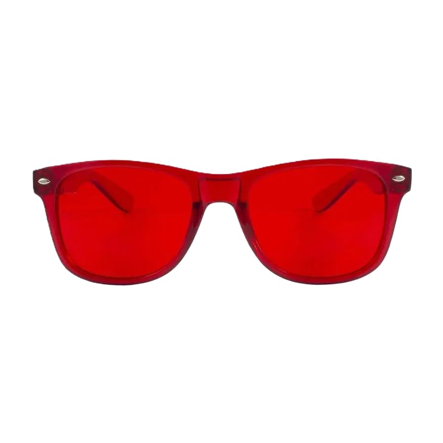 Color Therapy Glasses – Confidence Kit 4-Pack (Red, Orange, Magenta, Yellow) | Energy-Boosting Chromotherapy Glasses for Mood, Motivation, and Positive Vibes