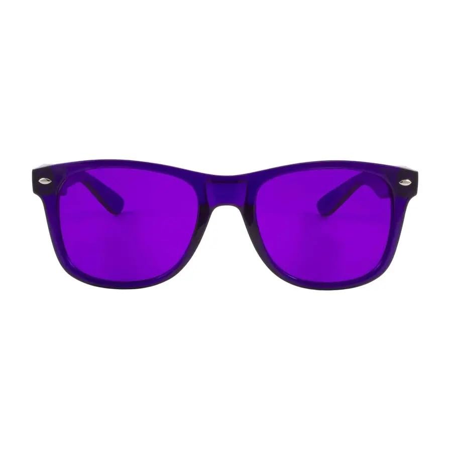 RobRia Color Therapy Glasses - Chromotherapy Tinted Lens Glasses, Scratch-Resistant Lenses with Premium Frames