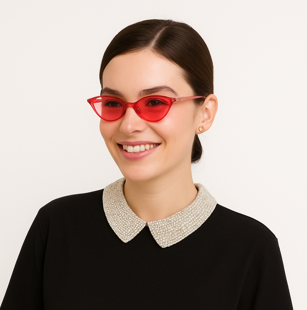 Cat-Eye Style Color Therapy Glasses – 15 Vibrant Tinted Colors for Mood Enhancement & Chromotherapy