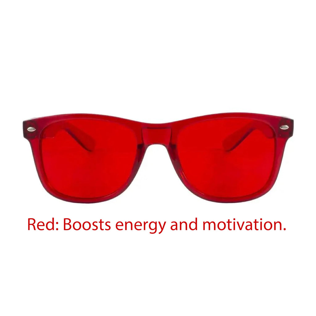 RobRia Color Therapy Glasses - Chromotherapy Tinted Lens Glasses, Scratch-Resistant Lenses with Premium Frames