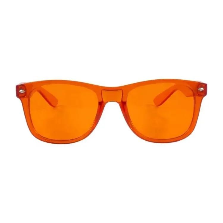 RobRia Color Therapy Glasses - Chromotherapy Tinted Lens Glasses, Scratch-Resistant Lenses with Premium Frames