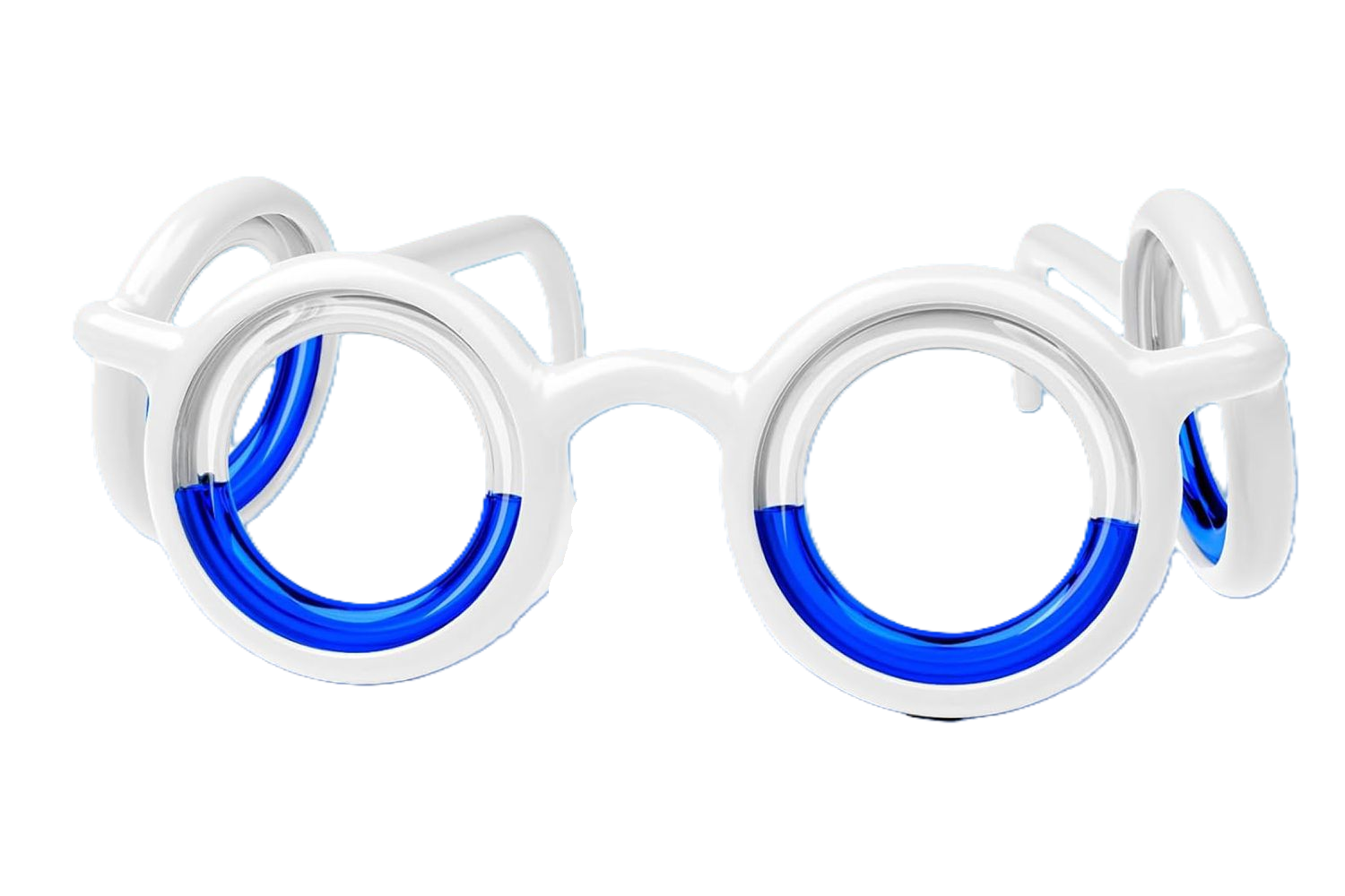 RobRia White Motion Sickness Glasses - Stylish Frame, Motion Sickness Relief for Car, Plane, Boat Travel, and VR Gaming. Cruise Essentials.